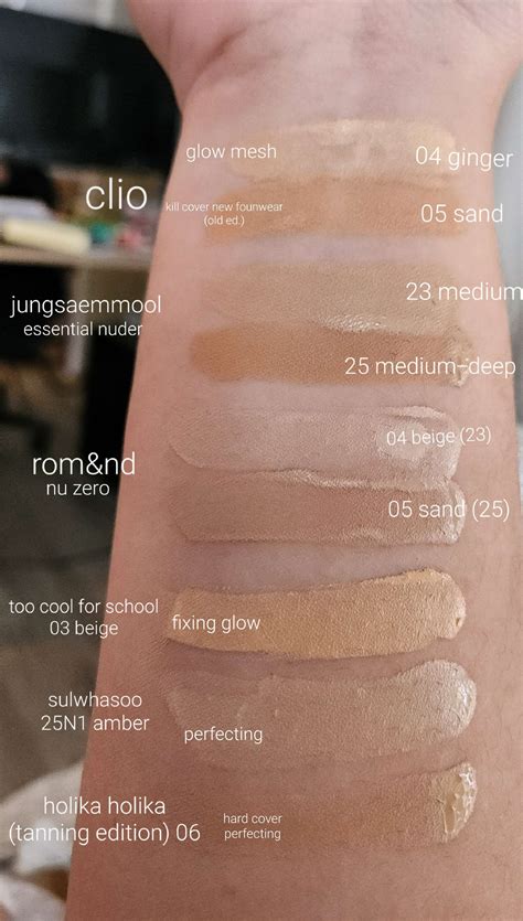 korean foundation shades